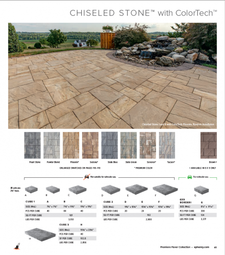 EP Henry Chiseled Stone Pavers and Aquascape Water Feature